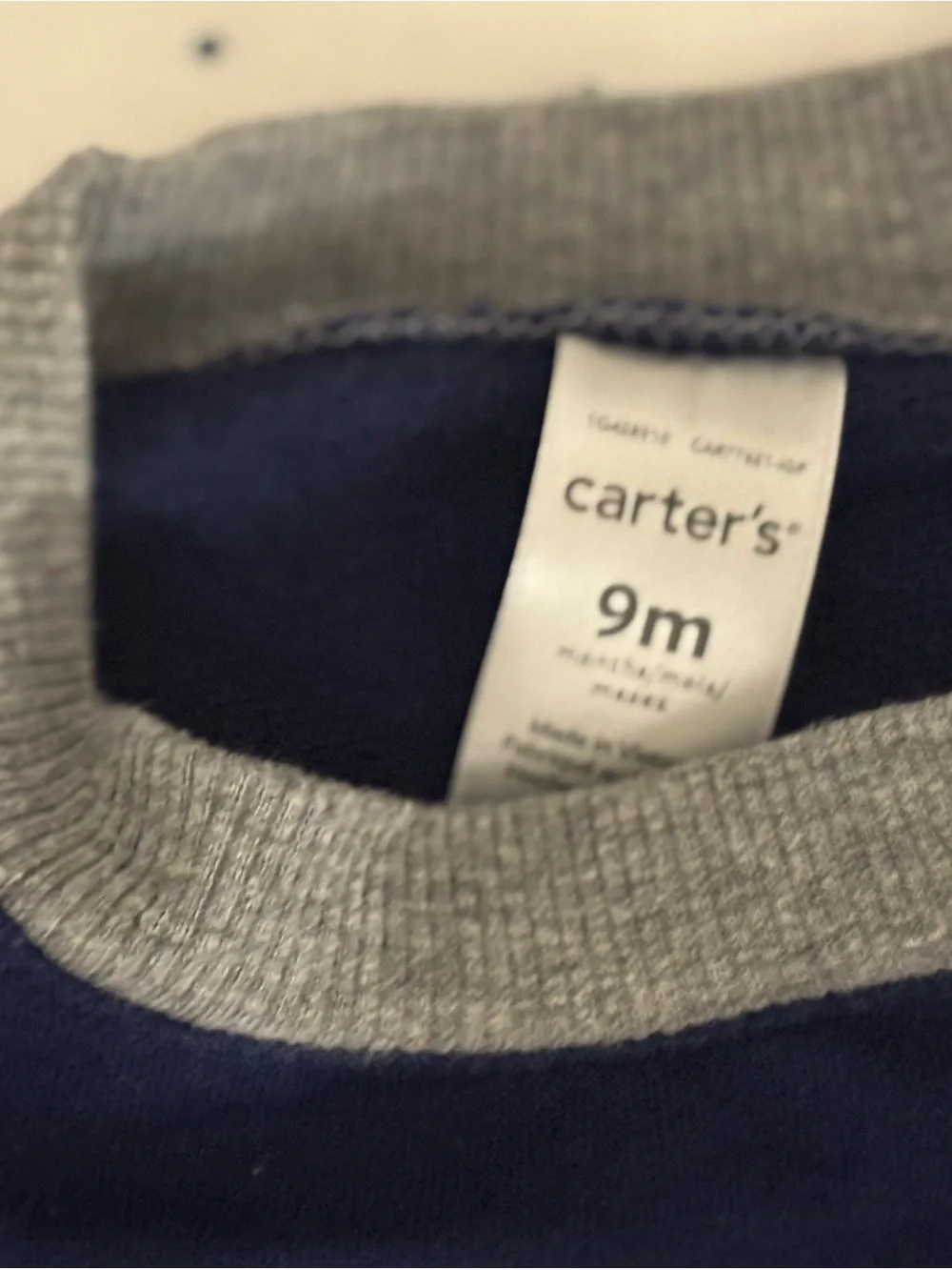 Carter's Navy and Gray Palm Tree Sweatshirt
